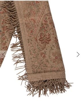 Etro Cashmere Floral Paisley Fringe Throw Blanket Home